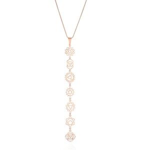 NWT Rose Gold Daya 7 Chakra Necklace